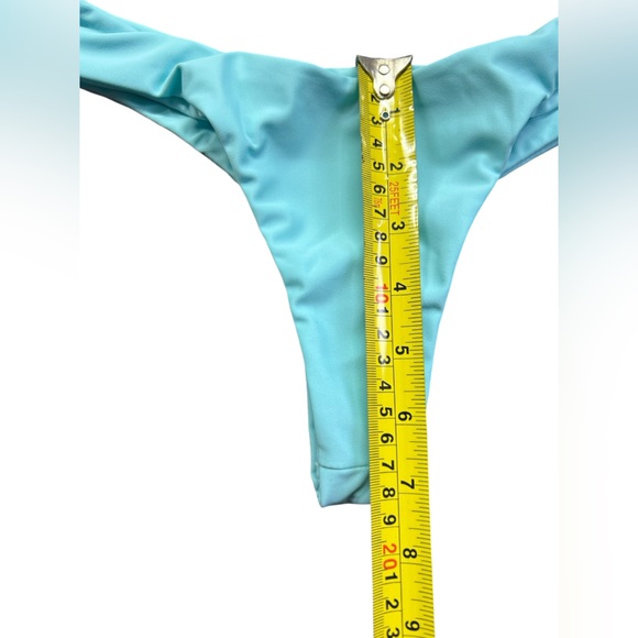 SHERRYDC Women's Solid Scoop Neck Push up Padded Brazilian Thong Bikini Swimsuit - Picture 13 of 13